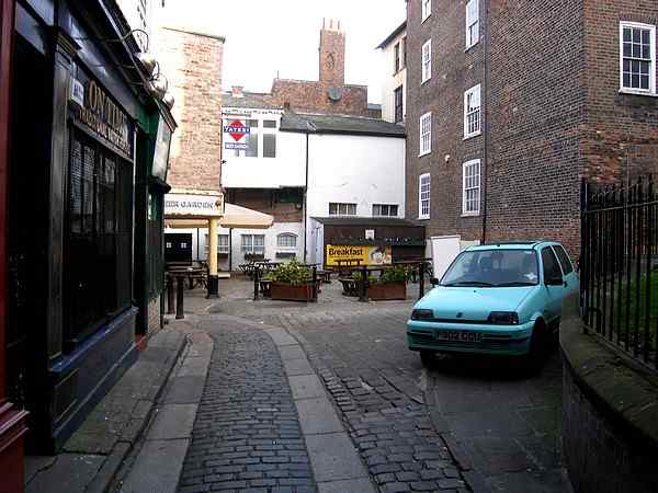 Looking north east heading towards Spurriergate.