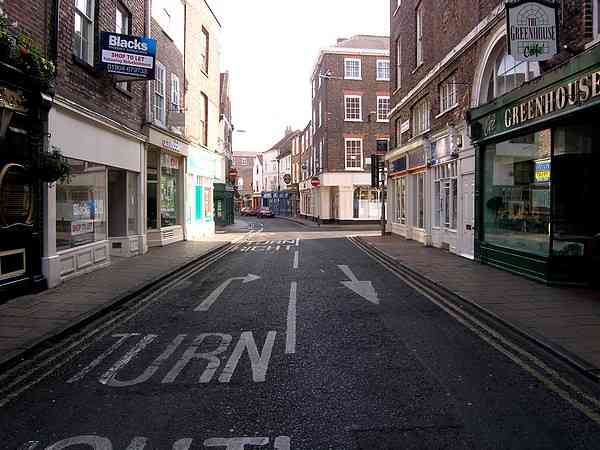 Looking north east towards King's Square.
