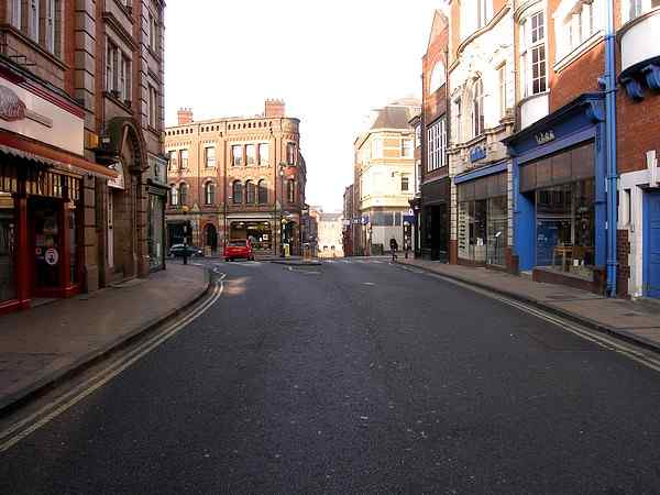 Looking south west: heading towards Castlegate and the Castle.