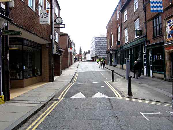 Looking South West towards the Foss and Walmgate.