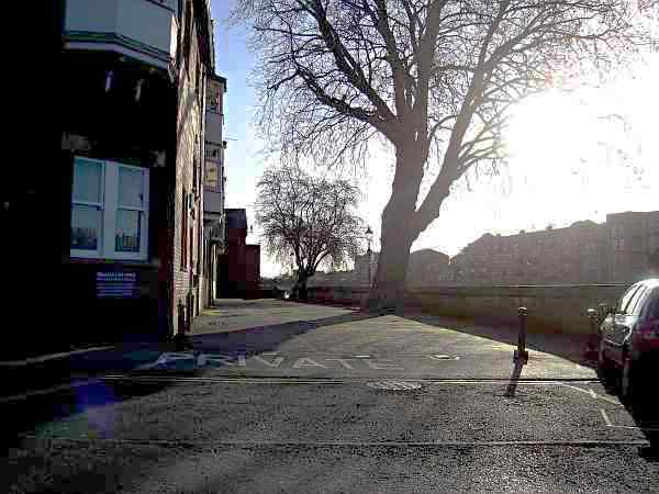 Looking up the ramp leading from King's Staith.