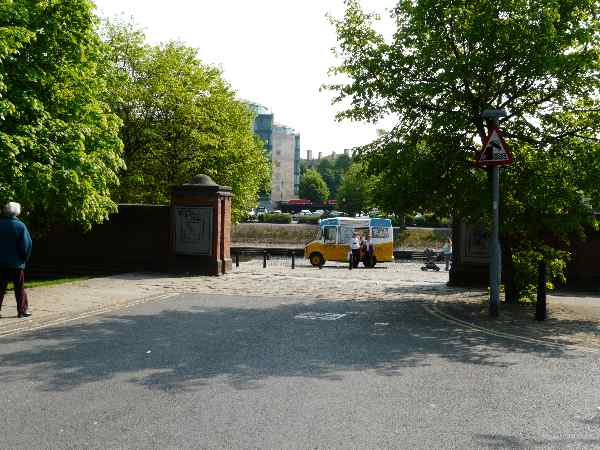 Looking south west towards the river.