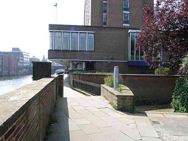 On the south bank of the river looking towards Ouse Bridge.