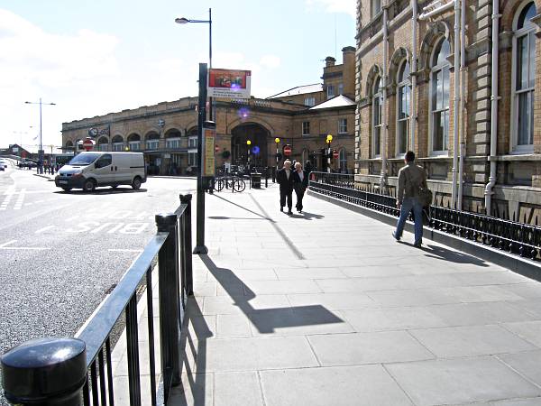 Looking towards the station outside the Bar Walls.