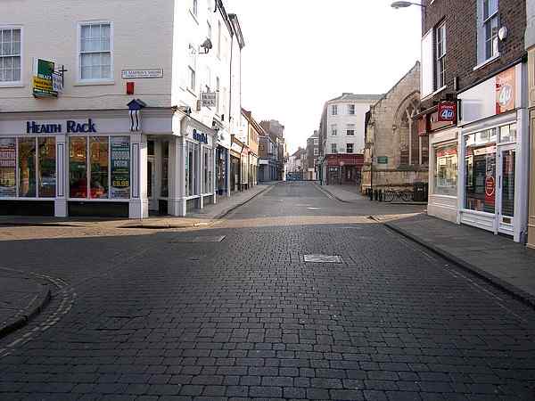 South east side looking north towards Church Street and King's Square.