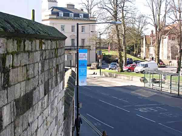 Looking along the line of the lost walls.