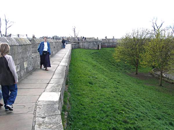 Looking towards Bitchdaughter Tower at the walls most southerly point.